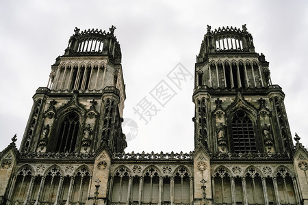 法国之旅教堂塔BasiliqueCathedraleSainteCroixdrsquo奥尔良在奥尔良市图片