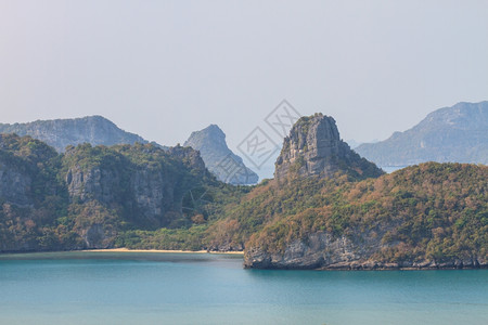 泰国夏季美丽的热带海滩岛和洋图片