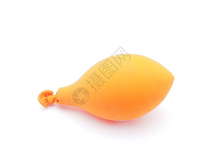 白色背景的橙气球图片