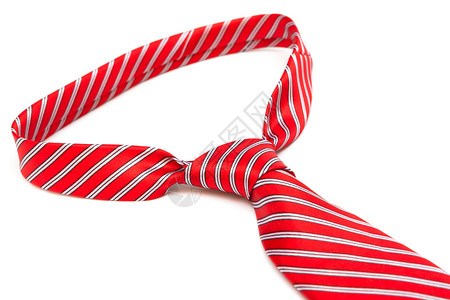 白色背景上美丽的红领带图片