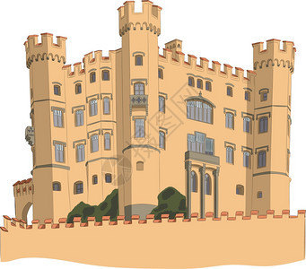 中世纪的欧洲城堡背景图片