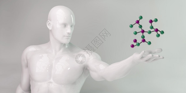 具有DNA序列数据的未来科学背景图片