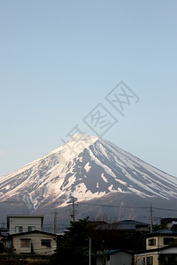 富士山和川口子市的日本村图片