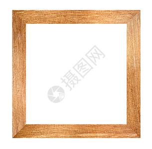 白色背景上孤立的棕色木板背景图片