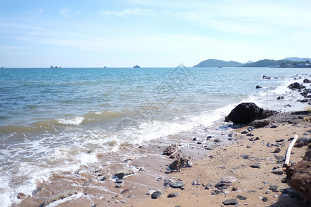 泰国的日间海景ChongSamaesarn是一个受欢迎的旅游景点图片