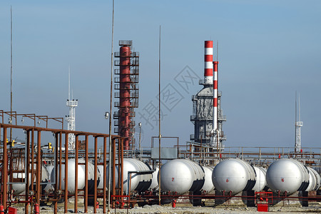 炼油工厂背景图片