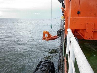 在港口或船上发生事故时的救艇橙色船在港口或上发生事故时的救艇图片
