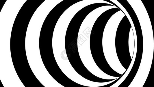 黑色和白条纹隧道迷幻抽象3D计算机生成黑白条纹隧道3D计算机生成回格隆图片