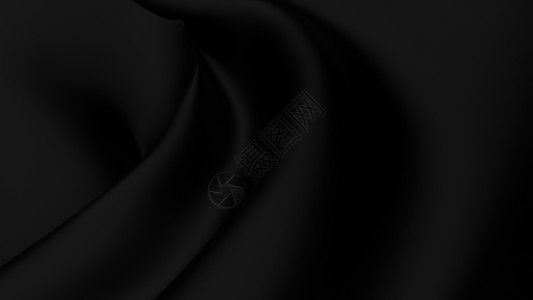 美丽的黑色卷状织物计算机生成的背景3D覆盖背景美丽的黑色卷状织物3D覆盖背景图片