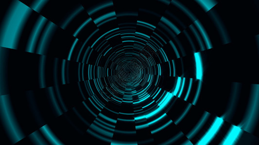 具有闪亮粒子的抽象技术隧道在虚拟空间移动在旅行3D翻滚背景带有闪亮粒子的抽象技术隧道3D翻滚图片
