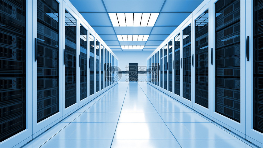 在数据中心网络和互联电信技术大数据存储和云服务概念3DD数据中心大存储和云服务概念图片