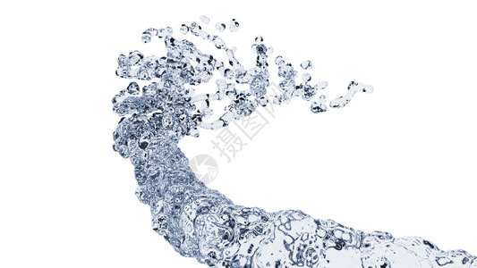 纯净透明的水流3D使计算机产生背景纯透明的水流3d使计算机产生背景图片