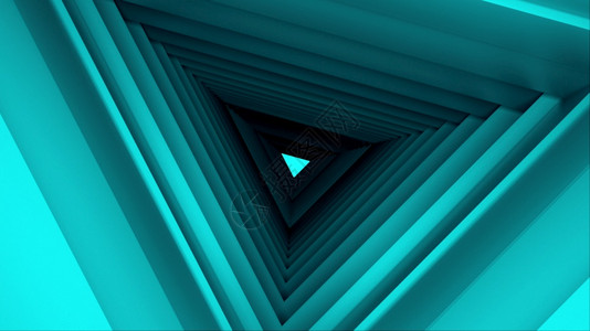 隧道行车计算机生成三角隧道未来空间旋转三角走廊内的空间3D转换抽象背景3d转换抽象背景背景