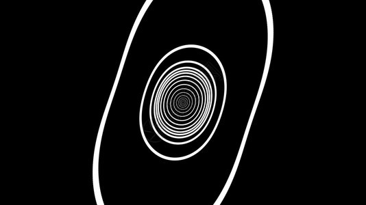 计算机生成催眠背景来自许多白色圆圈的隧道3D翻接图片