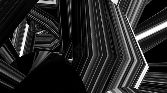 随机折形元素闭合3D翻譯计算机生成了抽象缠绕背景随机折形元素3D图片