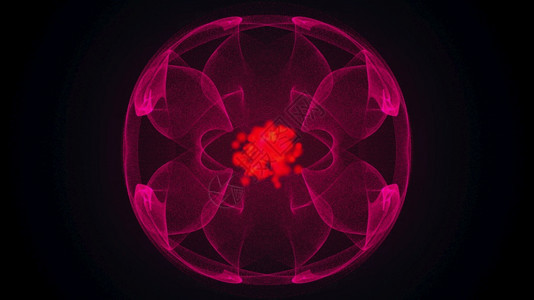 中间有亮点的粒子球体计算机生成了3D以魔力球转换抽象背景Veil球体在中间有一个亮点计算机生成了以魔力球生成抽象背景图片