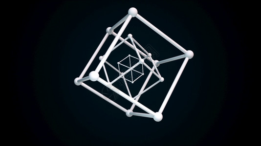 从原子表面模型的结节点中以原子为的晶体板状和原子的立方构造计算机生成纳米技术背景从结节中以原子为的晶体板状构造的立方原子表面模型图片
