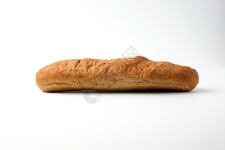 白色背景的面包黑麦条图片