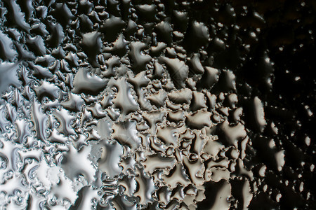 封闭视图中以水滴覆盖的背景雨高清图片素材