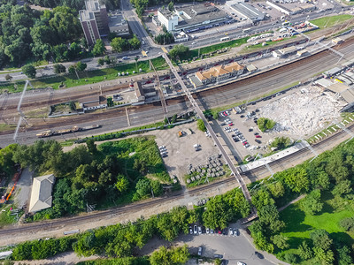 莫斯科市的顶端景色城市的建筑道路和其他基础设施从上面看城市景色从上面看城市景色图片