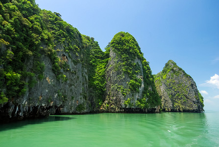 泰国海岸森林悬崖和海湾泰国岸森林悬崖和海湾图片