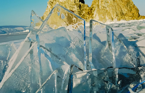 贝加尔湖淡水冰块冻贝加尔湖冬季面冰雪贝加尔湖大自然的美丽贝加尔湖淡水冰块冻图片