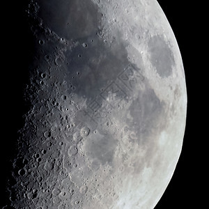 第一季度的月亮与天文望远镜相见细节第一季度的月亮与望远镜相见图片