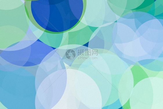 以圆为背景的抽象蓝色绿图示背景图片