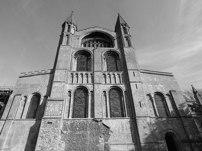 埃利大教堂前圣埃特纳德雷达教堂圣彼得和无分立三一教堂英国伊莱黑白两色图片