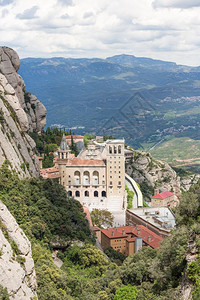 西班牙蒙特塞拉修道院空中观望图片