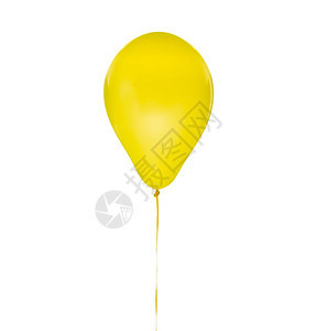 用于生日和庆祝活动的黄气球白背景上孤立的庆祝活动白背景上孤立的黄色气球白背景上孤立的生日和庆祝活动黄色气球图片