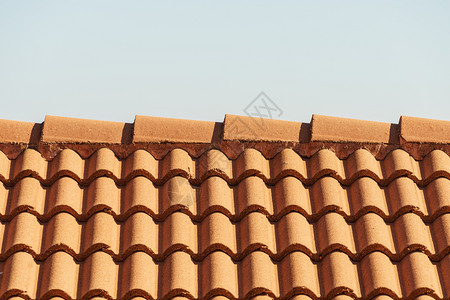 红色瓷砖屋顶纹理结构背景房子关闭细节红色瓷砖屋顶纹理结构背景图片
