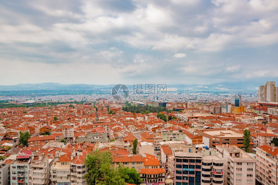 2018年5月日土耳其布尔萨的市中心空城景色土耳其布尔萨的市中心政景色图片