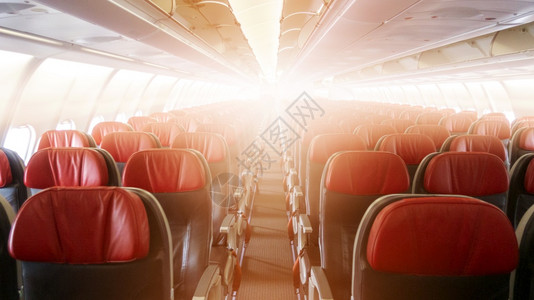 客机机舱内的座椅图片