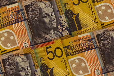 澳大利亚元货币现钞背景AUD模式50图片