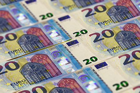 欧元现钞背景洲联盟货币20欧元模式图片
