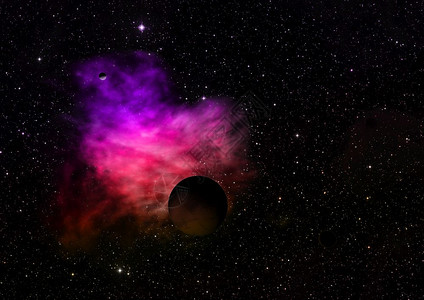 与恒星和星云相对的行星这张图片的元素由美国宇航局提供3D渲染与恒星相对的行星三维渲染图片