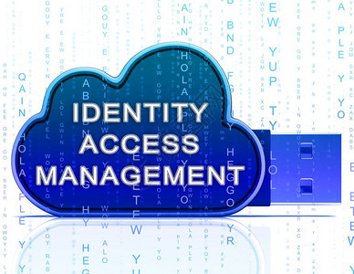 身份存取管理指纹3d招标显示登录存取Iam保护与安全系统核查背景图片