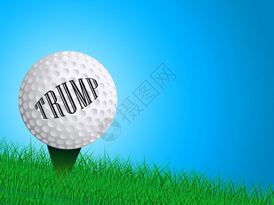 TrumpGolf课程或俱乐部专业比赛或休闲Usa政治高尔夫2d说明图片