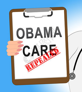 奥巴马医保撤销或替代美国保健法改革USA负担得起的保健立法3d说明图片
