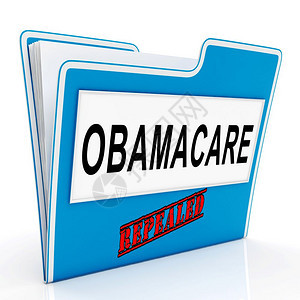 奥巴马医保撤销或替代美国保健改革USA负担得起的保健立法3d说明图片