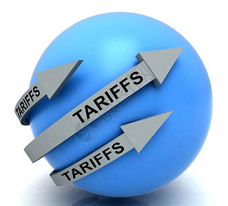 作为税收和惩罚的贸易关税Usa金融经济贸易税3d说明图片