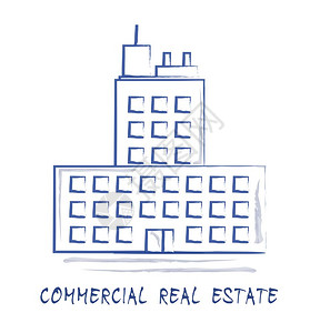 商业不动产公寓代表财租赁或房地投资包括办公室和土地租赁3d图片