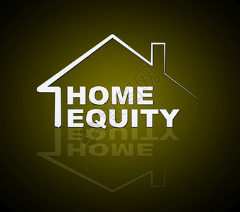 住房产权图标住房符号代表财产贷款或信额度与房屋借款或以公寓作为抵押3d说明图片