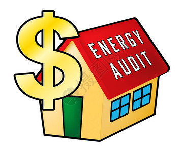 家用能源审计图标代表对节省电力和资金的检查建设电力消费和有效的绝缘3d说明图片