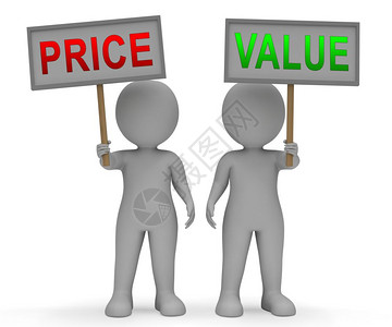 成本支出与金融价值的比较产品定价战略或投资估3d说明图片