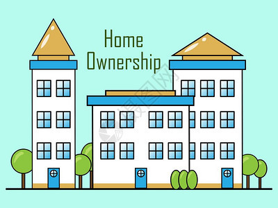 房屋所有权公寓显示拥有房子或房地产新梦想家园的购买协议3d插图背景图片