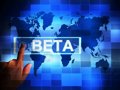Beta版本概念图标用于演示或测试软件向公众开放的实验应用程序试或测3d插图图片