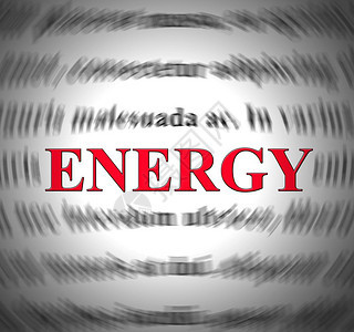 能源概念图标描绘了促销的嗡声和兴奋情绪宣传和接触网站促销3d插图图片