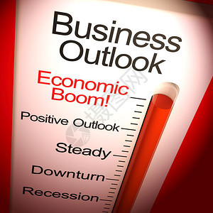 商业展望经济繁荣监测显示增长和复苏背景图片